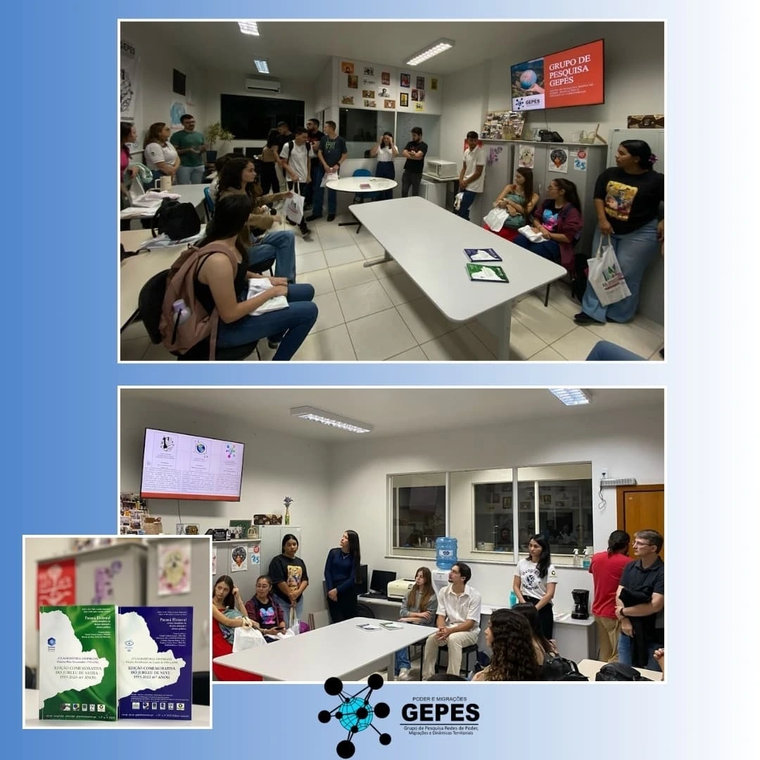 Montagem da recepção de estudantes de Geografia em Guarapuava