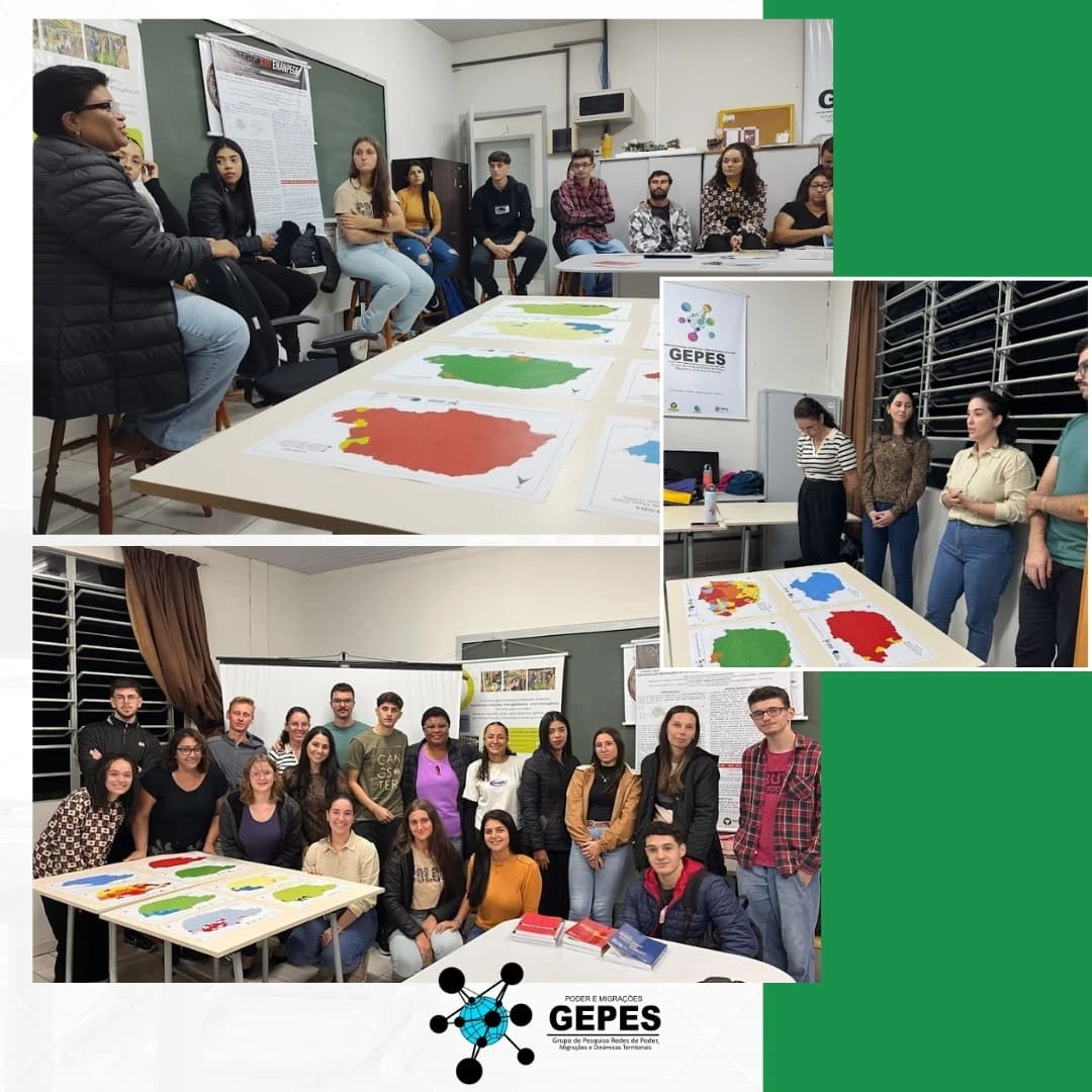 Montagem da recepção de estudantes de Geografia em Irati